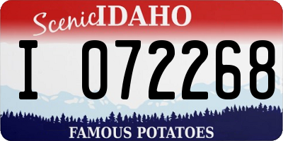 ID license plate I072268