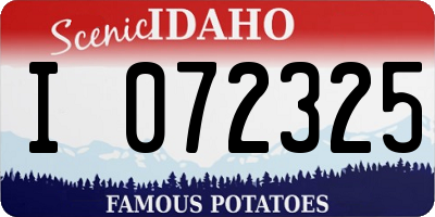 ID license plate I072325