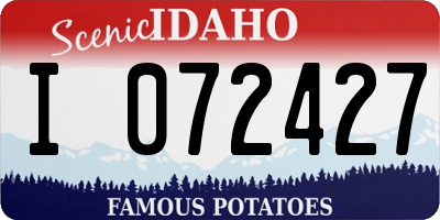 ID license plate I072427