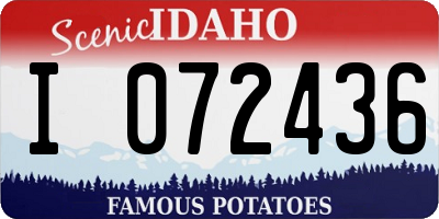 ID license plate I072436