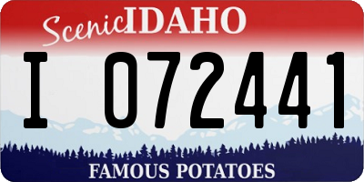 ID license plate I072441