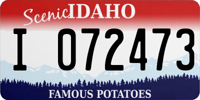 ID license plate I072473