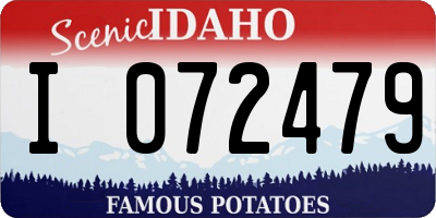 ID license plate I072479