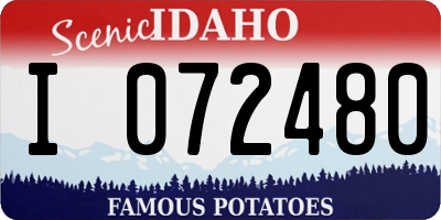 ID license plate I072480