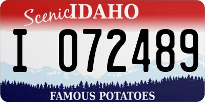 ID license plate I072489