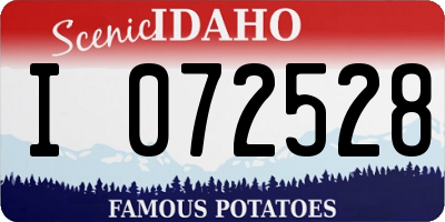 ID license plate I072528