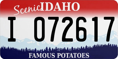 ID license plate I072617