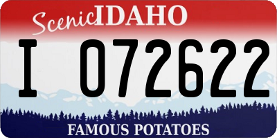 ID license plate I072622