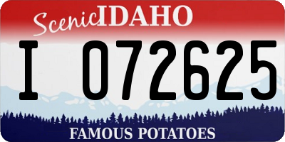 ID license plate I072625