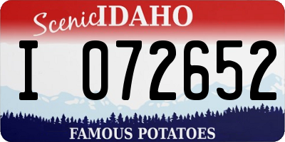 ID license plate I072652