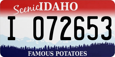 ID license plate I072653