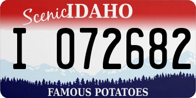 ID license plate I072682