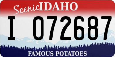 ID license plate I072687