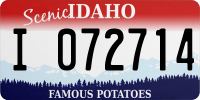 ID license plate I072714