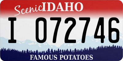 ID license plate I072746