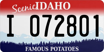 ID license plate I072801
