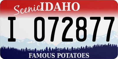 ID license plate I072877