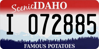 ID license plate I072885