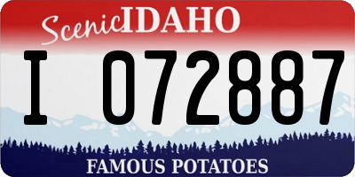 ID license plate I072887