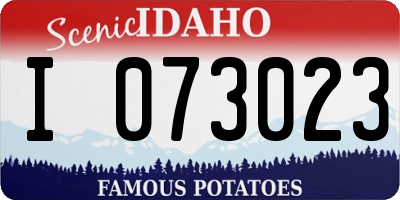 ID license plate I073023