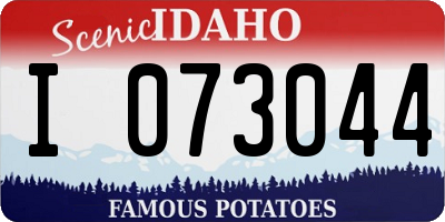 ID license plate I073044