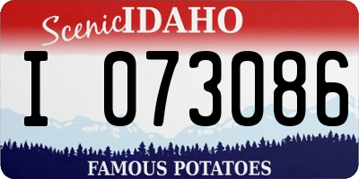 ID license plate I073086