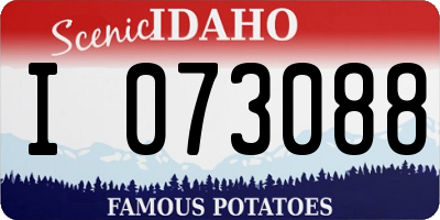 ID license plate I073088