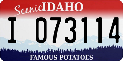 ID license plate I073114