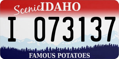 ID license plate I073137