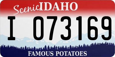ID license plate I073169