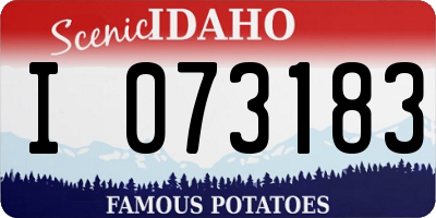 ID license plate I073183
