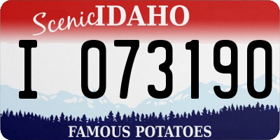 ID license plate I073190