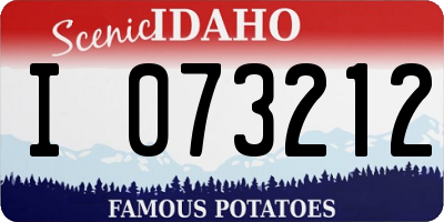 ID license plate I073212