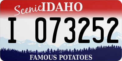 ID license plate I073252