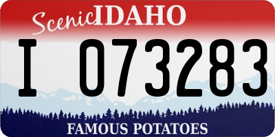 ID license plate I073283