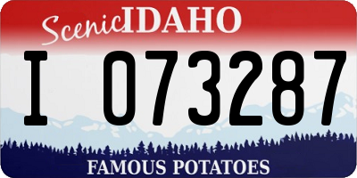 ID license plate I073287