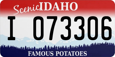 ID license plate I073306