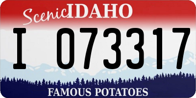 ID license plate I073317