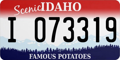 ID license plate I073319
