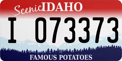 ID license plate I073373