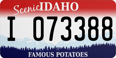 ID license plate I073388