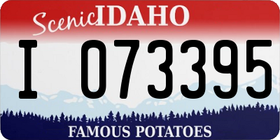 ID license plate I073395