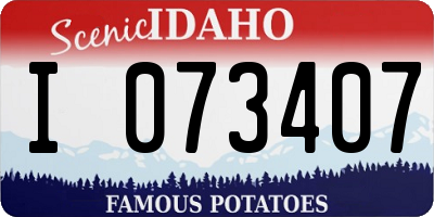 ID license plate I073407
