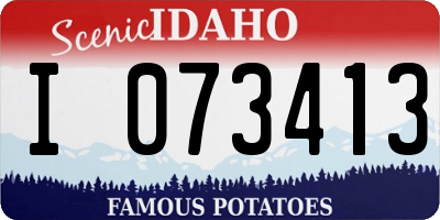 ID license plate I073413