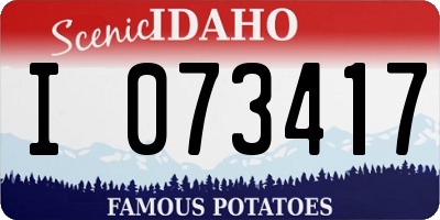 ID license plate I073417
