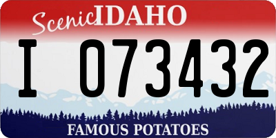ID license plate I073432