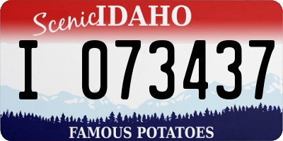 ID license plate I073437