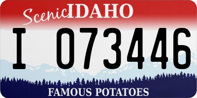 ID license plate I073446