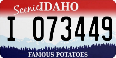 ID license plate I073449