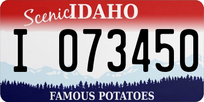 ID license plate I073450